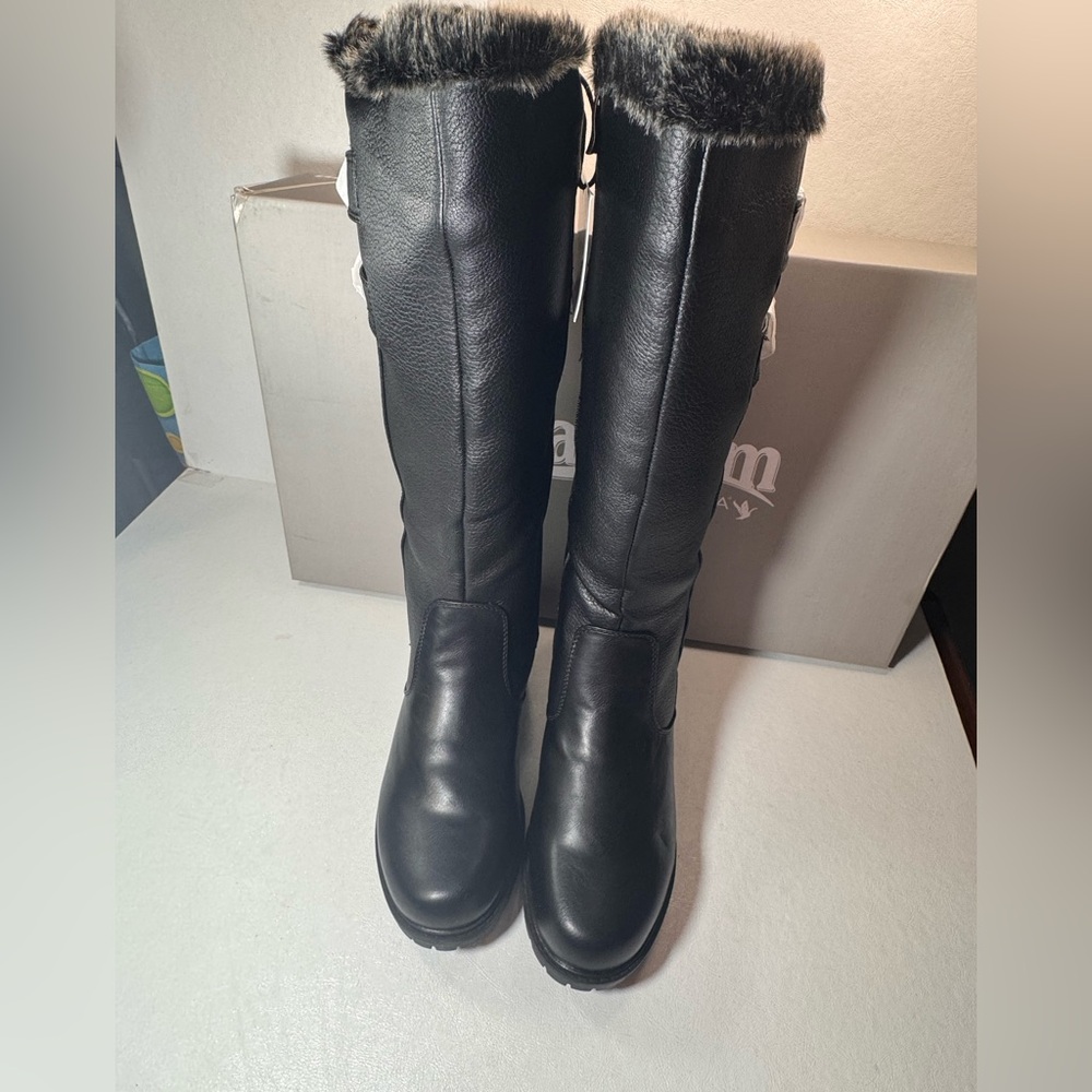 AQUATHERM BY SANTANA CANADA Poppy Waterproof Faux Fur Tall Snow Boot winter - Picture 3 of 9